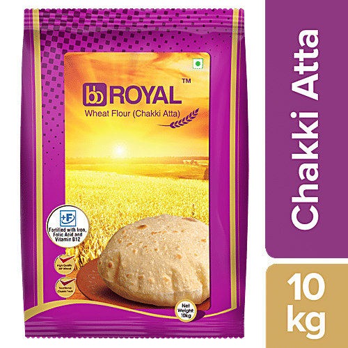 BB Royal Chakki-Fresh-Wheat-Atta/Gavhache Peeth - Fortified, 10 kg
