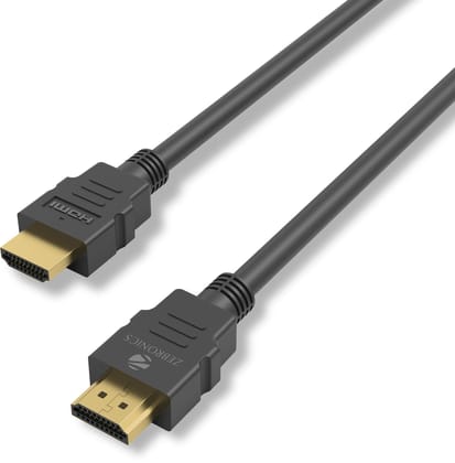 Zebronics HAA5020, 2.0, HDMI Cable, With Ethernet, 4K @ 60Hz UHD, 5M (16.5ft), 18 Gbps High Speed Transmission, Supports Dolby, DTS, 3D, ARC, CEC, 24K Gold-Plated, Male-to-Male Zebronics HAA5020, 2.0, HDMI Cable, With Ethernet, 4K @ 60Hz UHD, 5M (16.5ft)