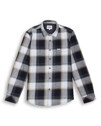 INDIGO CHECKS SHIRT IN GREEN-M
