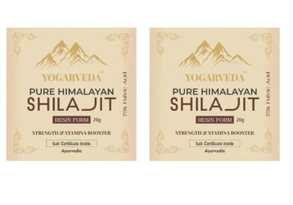 YOGARVEDA Pure Himalayan Shilajit Resin 2* 20g | 100% Ayurvedic Energy & Immunity Booster  (Pack of 2, 20 g)