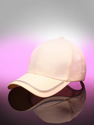 Embellished Lined Baseball Cap-Cap