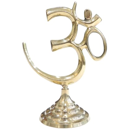 Brass Standing Om Statue | Spiritual Home Decor | Vastu Symbol, Height : 6.5 Inch (FMAS785 D)