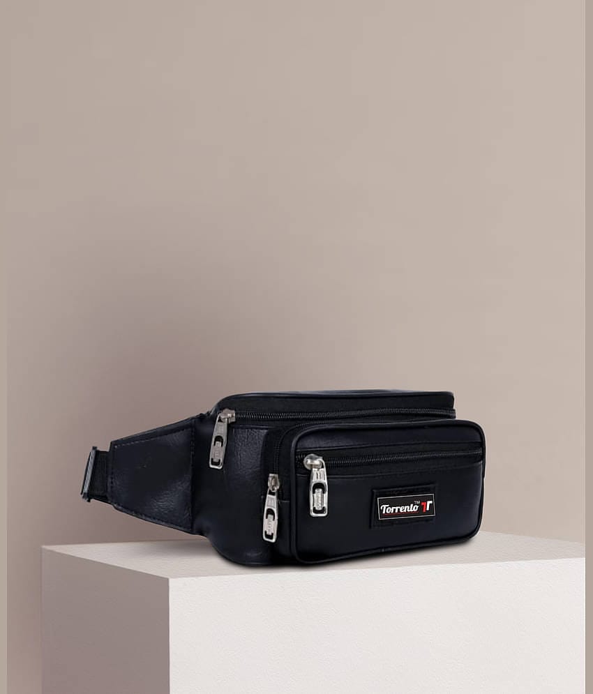 Torrento Travel Waist Bag P.U. Black Waist Pouch