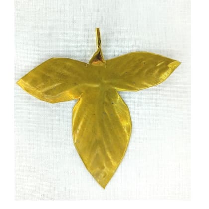 MAYAPURI Brass Tulsi Patta/Tulasi Leaves/Holy Basil Leafs for Puja (Pack of 11)