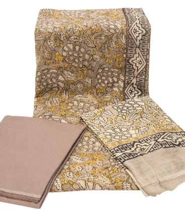 Earthy Brown Three Piece Kurta Set Material -CM1006-Brown