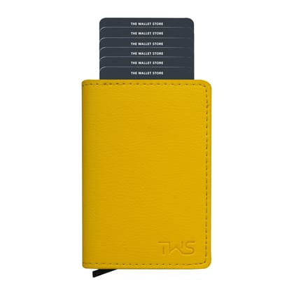 The Wallet Store Vivid Vault RFID Protected Metal Cardholder - Yellow