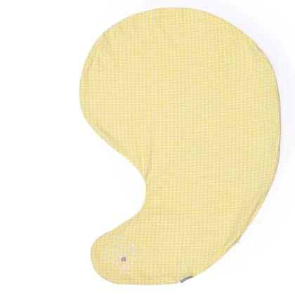 Gingham Contour Pillow Cover-75x50 cm / Yellow