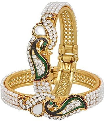 YouBella Gold Plated Pearl Bangles For Women