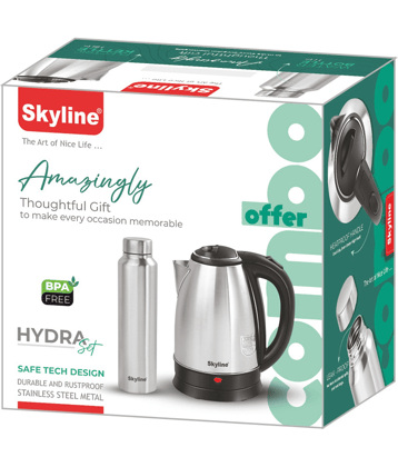Skyline Multicolor 1.5 litres Stainless Steel Multifunctional Kettle