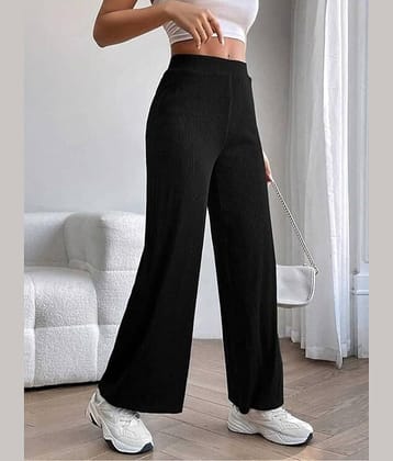 Kashian Pack of 1 Lycra Flared Women's Palazzos ( Black )