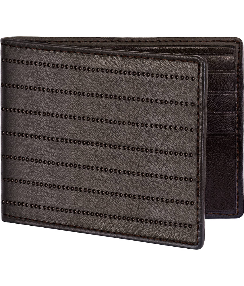 Lorenz Brown 100% Leather Men's RFID Wallet ( Pack of 1 )