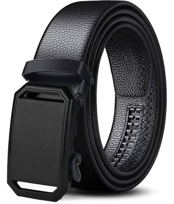 Zacharias - Black Faux Leather Men's Formal Belt ( Pack of 1 )