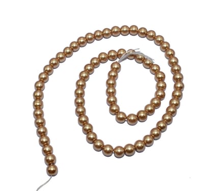 Natural Freshwater Round Pearl Oysters Loose Beads for  Craft & Jewelry Making.  FWP-071-Per String Of Approx 66 Pcs / 6 MM