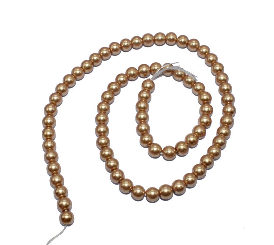 Natural Freshwater Round Pearl Oysters Loose Beads for  Craft & Jewelry Making.  FWP-071-Per String Of Approx 66 Pcs / 6 MM