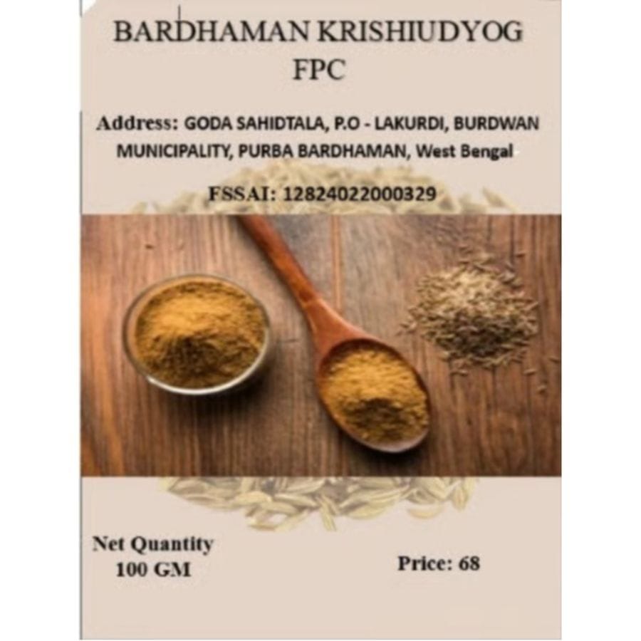 BARDHAMAN KRISHIUDYOG FPC Premium Jeera Powder 100g - 100 gm