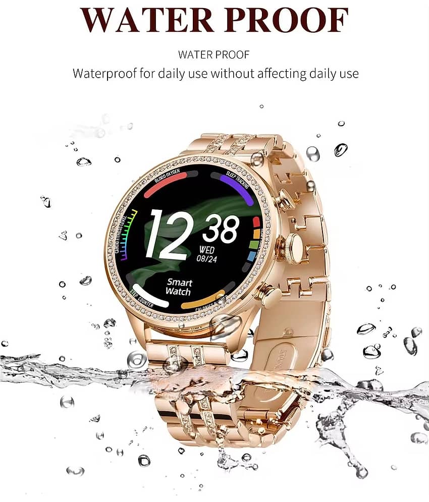 VENKAT ZONE AMOLED BT Calling Upto 1-2 days Smart Watch Gold