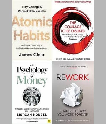 Atomic Habits + The Psychology Of Money + The Courage To Be Disliked + Rework