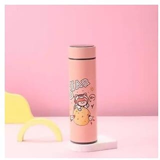 TRIBBO Space Astronaut Temperature Display Steel Bottle Vacuum Insulated hot Cold siper 500 ml Bottle (Pack of 1 Multicolor Steel)