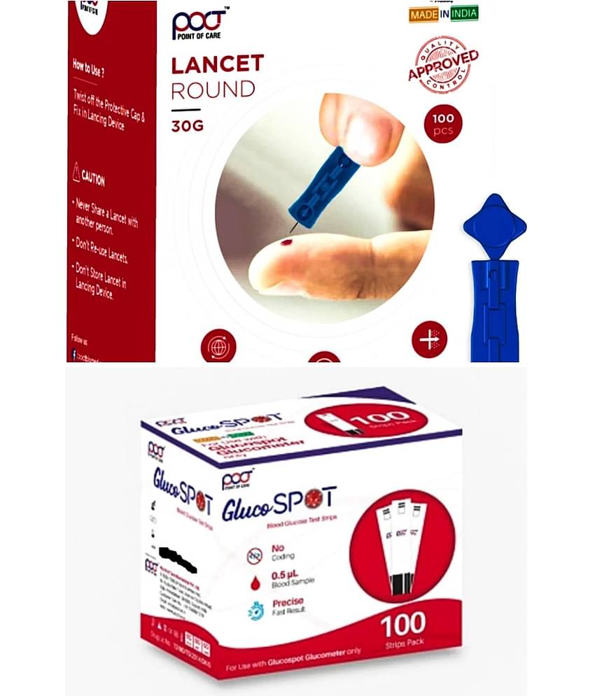 POCT 100 Strip & Lancet 100 Test Strips