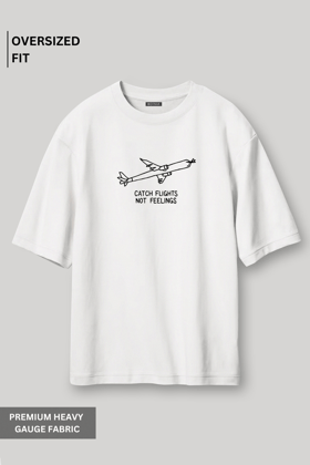 Catch Flights- Oversized t-shirt-XS