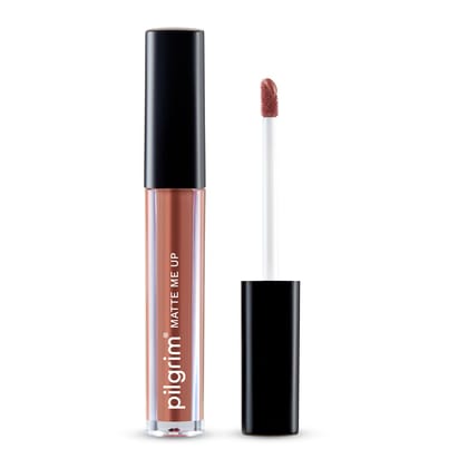 Pilgrim Liquid Matte Lipstick - Mocha Muse | Lipstick for Women with Hyaluronic Acid & Spanish Squalane | Transferproof, Long Lasting & Non Drying with Hydrating Ingredients 3gms Pilgrim Liquid Matte Lipstick - Mocha Muse | Lipstick for Women with Hyalur