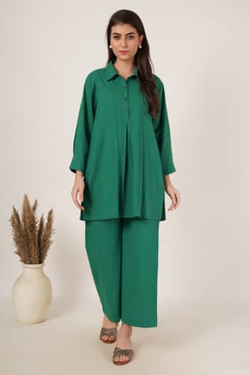 Emerald Green Tunic Co-Ord Set Of 2-S