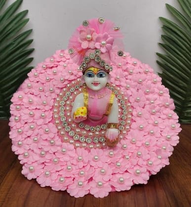 Baby Pink Pearl dress for laddu gopal ji-0