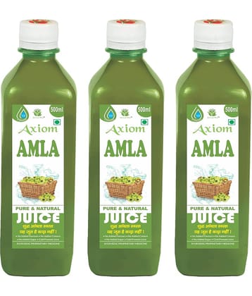 Axiom Amla Juice; 500 ml; Pack of 3 Healthy Hairs | Healthy Eyes | Best Body Tonic | Boost Immunity | Keep Bones Healthy | Control Blood Pressure |
