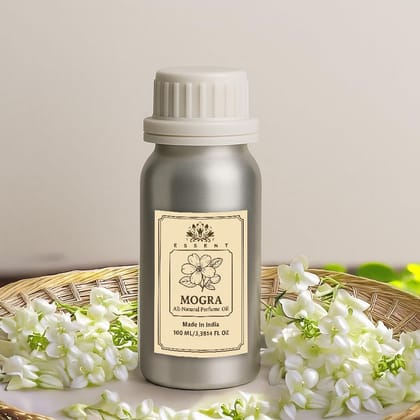 Essent Mogra Unisex Roll-On Attar  3.38 fl. oz. (100 ml) | Long-Lasting Natural Fragrance | Alcohol-Free Perfume Oil