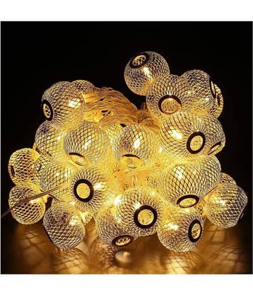 MIRADH 16 Bulb Shape Led Lantern 5Mtr String Lights Yellow