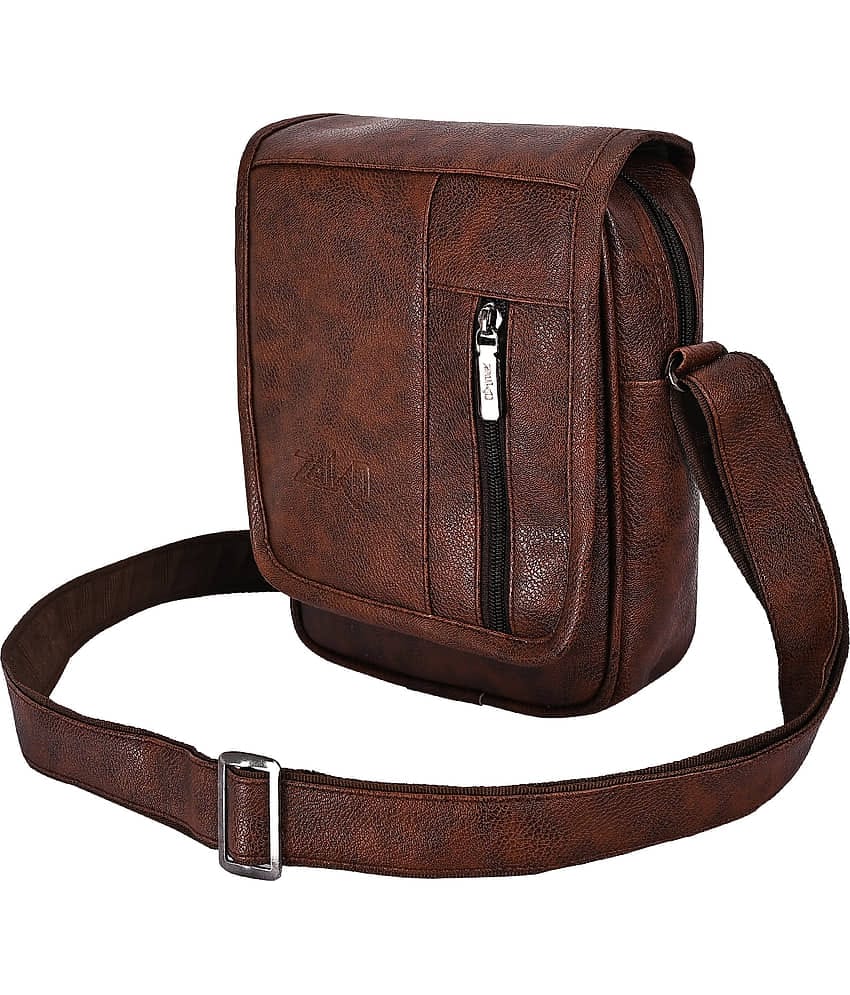 ZAIKO BAGS Brown Solid Messenger Bag