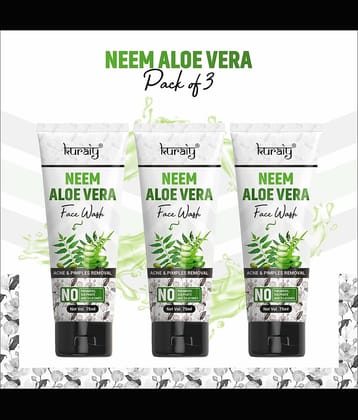 KURAIY Face Wash Soothing Clear Calming Facial Cleanser 225ml pack of 3