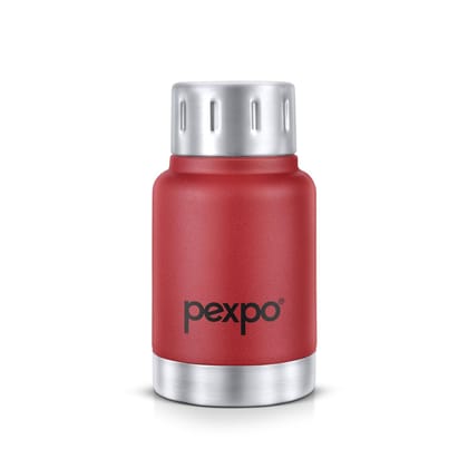 Pexpo 12 Hours Hot and Cold Thermosteel Insulated Flask (160ml, Crimson Red, Cameo)