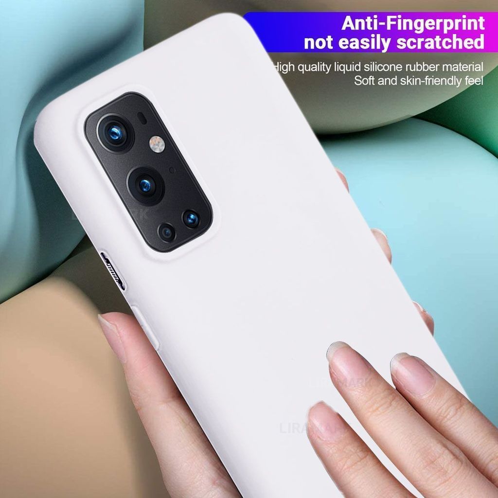 LIRAMARK Liquid Silicone Soft Back Cover Case for OnePlus 9 Pro