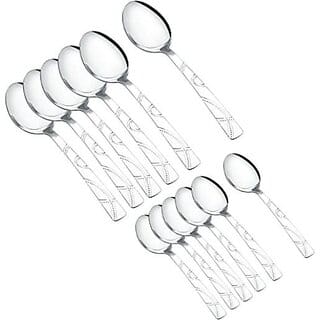 Global Gifts Steel Table Spoon Set (Pack Of 10)
