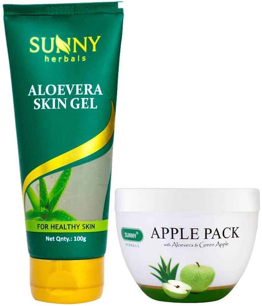 SUNNY HERBALS Aloevera Gel 100 gm & Apple Face Pack Masks 150 gm