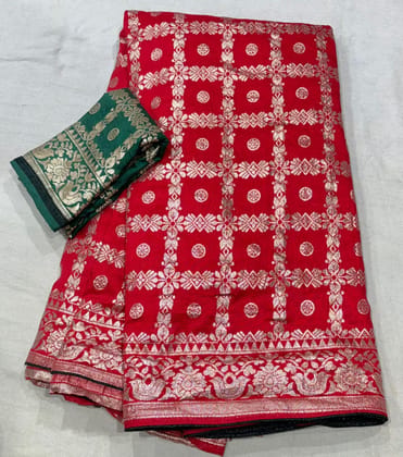 Dola silk fabric  with 2side havi  zari border Sarees