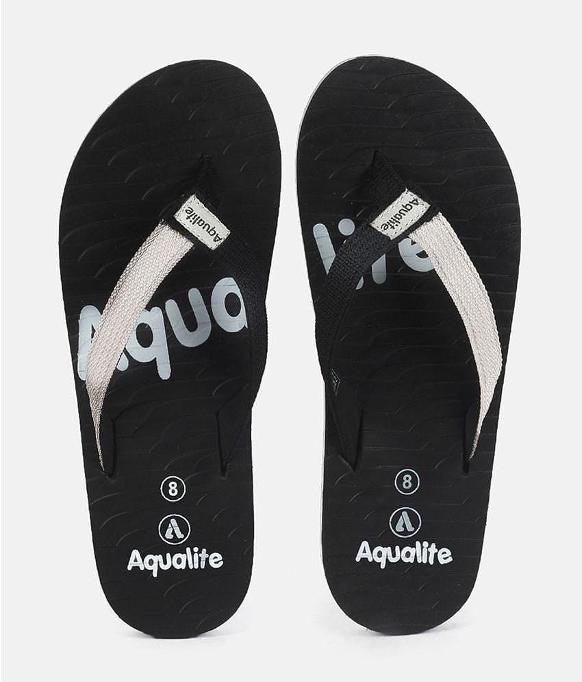 Aqualite - Black Men's Flip Flops - None