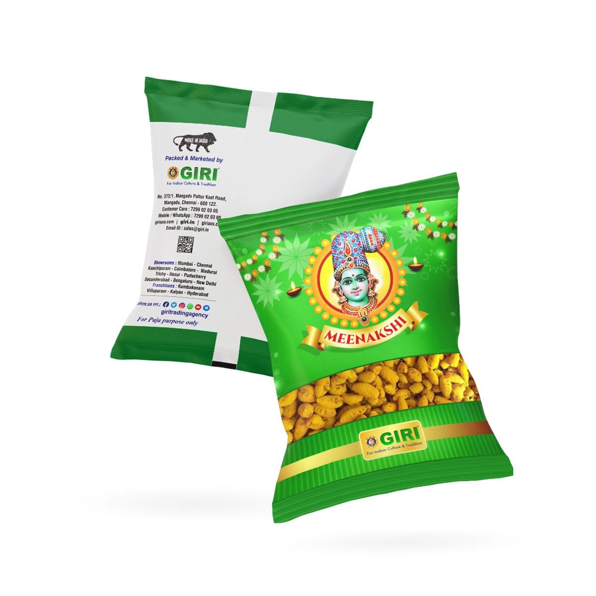 Giri Turmeric Finger | Haldi  | Yellow Colour  | Manjal for Pooja 250 gram in Long Size