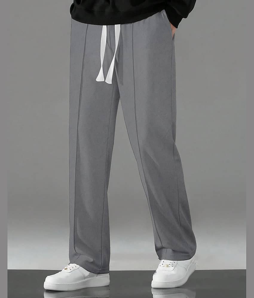 KAJARU Loose Men's Korean Pant - Dark Grey ( Pack of 1 )