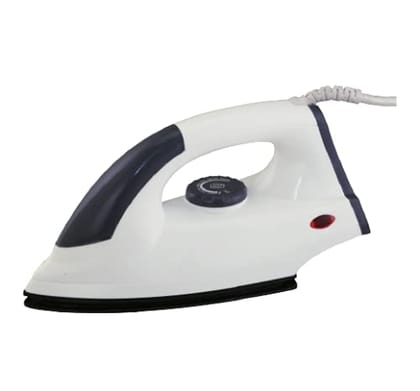 HAFNER Fonzo 1000-watt Dry Iron With American Heritage Sole Plate, Aerodynamic Design, Easy Grip Temperature Knob & 2 years Warranty. (Grey) Grey