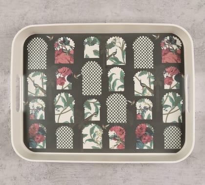 India Circus Signature Windows Rectangle Small Bamboo Tray