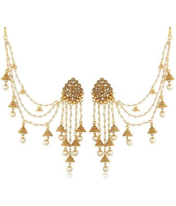 Sukkhi Bahubali Traditional Gold Plated Long Chain Jhumki Earrings For Women