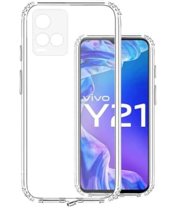 Case Vault Covers - Transparent Silicon Silicon Soft cases Compatible For Vivo Y21 ( Pack of 1 )
