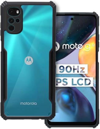 PLUGTECH Slim Shockproof Case | Matte Black Soft | Drop Protection | Precise Cutouts | Premium Mobile Cover for Moto G22