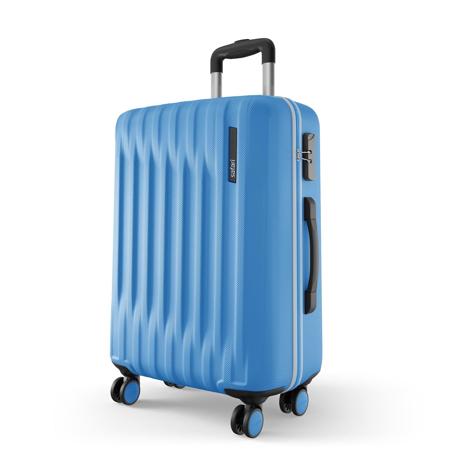 Safari Large Ray Neo 8 Wheels 77cm size Check-in Trolley Bag, Hard Case Polycarbonate 360 Degree Wheeling Luggage for Men & Women, Travel Bag, Suitcase for Travel, Trolley Bags for Travel, Marina Blue Safari Large Ray Neo 8 Wheels 77cm size Check-in Trol