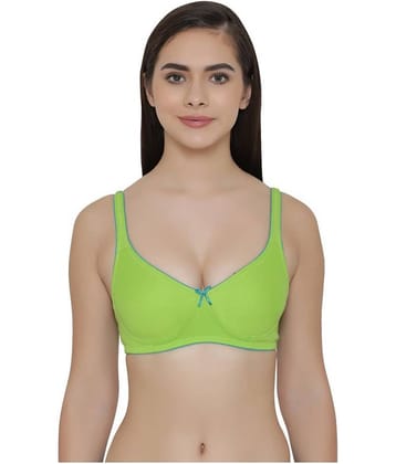 Clovia Cotton Non Padded Women's T-Shirt Bra ( Green )