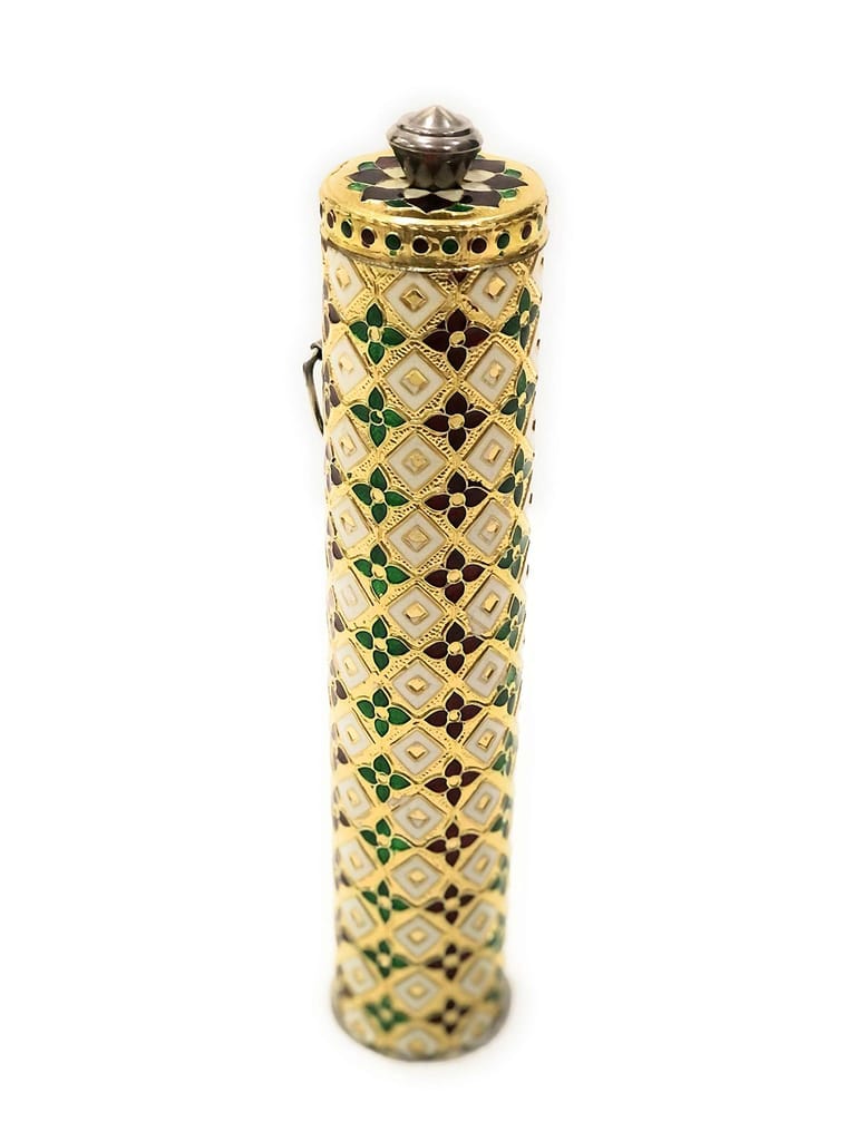 Sophisticated Home - - and - - Decor Navrang Meenakari Stainless Steel Agarbatti Storage Box Hol