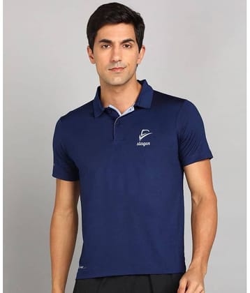 SLAGEN - Blue Polyester Slim Fit Men's Sports Polo T-Shirt ( Pack of 1 )