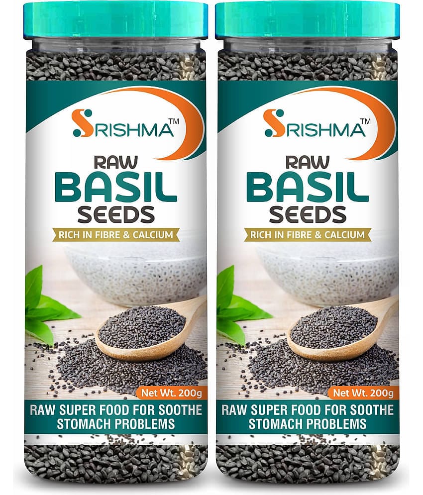 Srishma BASIL, SABJA Seed 200 gm each (Pack of 2)